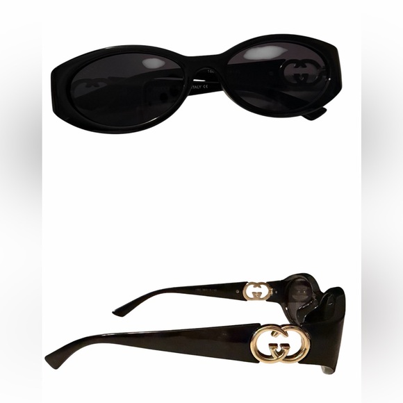 N/A Accessories - Trendy Black Women's Oval Sunglasses - GG